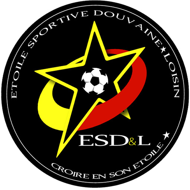 Logo du club sportif ESD&L avec ballon de football.